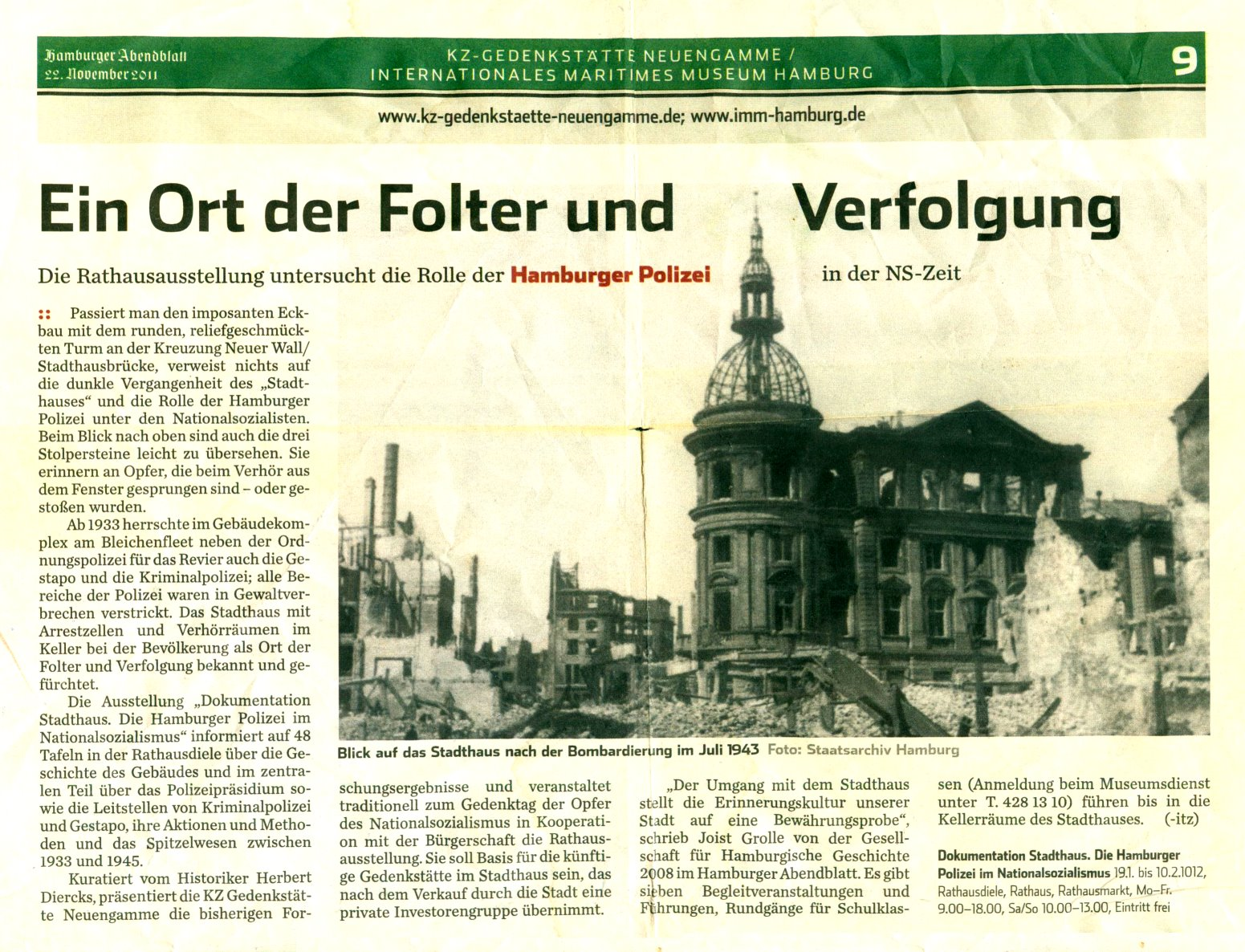 Bericht im Hamburger Abendblatt